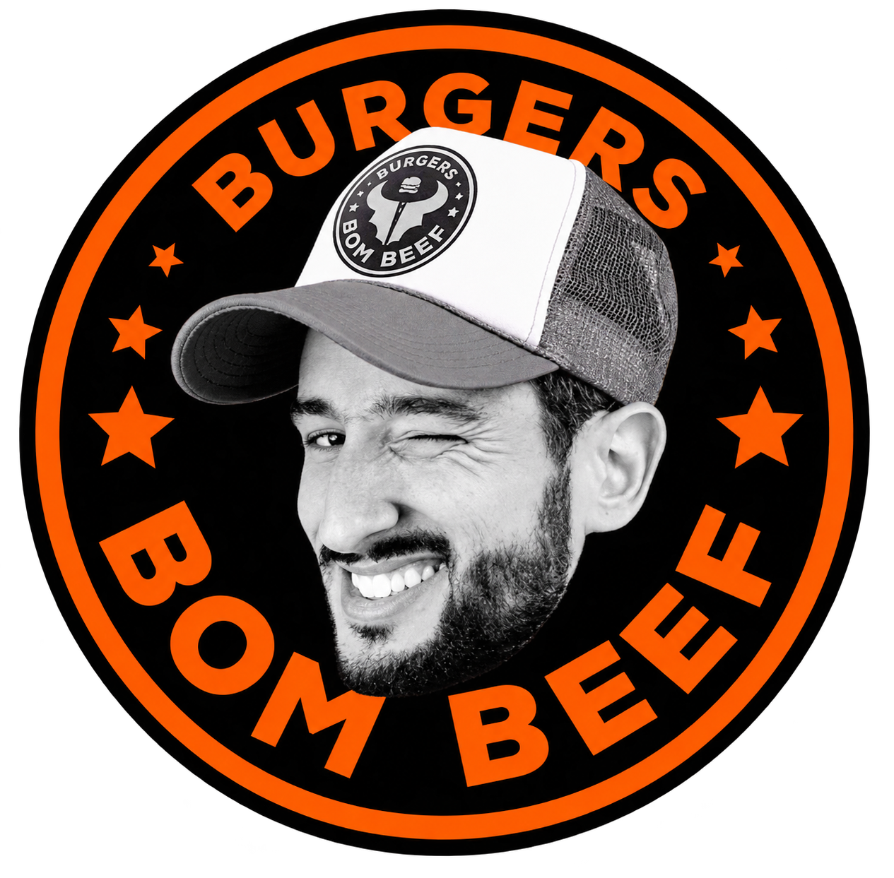 Logo Circular Burgers Bom Beef